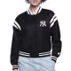 NY Yankees Printed Logo Varsity Satin Jacket