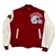 Ohio State Buckeyes Burgundy and White Varsity Jacket