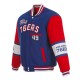 Philadelphia 76ers Royal and Red Varsity Wool Jacket