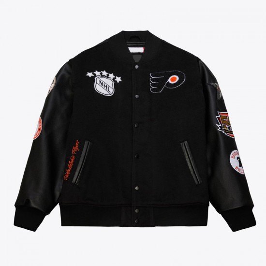 Philadelphia Flyers Black Out Team Logo Varsity Jacket