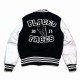 Places Plus Faces Black and White Varsity Jacket