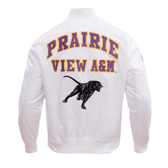 Prairie View A&M University Classic White Satin Jacket