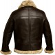 RAF Bomber Ginger Aviator British Sheepskin Shearling Leather Jacket