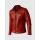 Red Elegant Leather Jacket