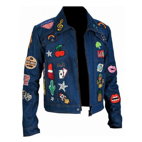 Rocketman Elton John Blue Denim Jacket with Patches