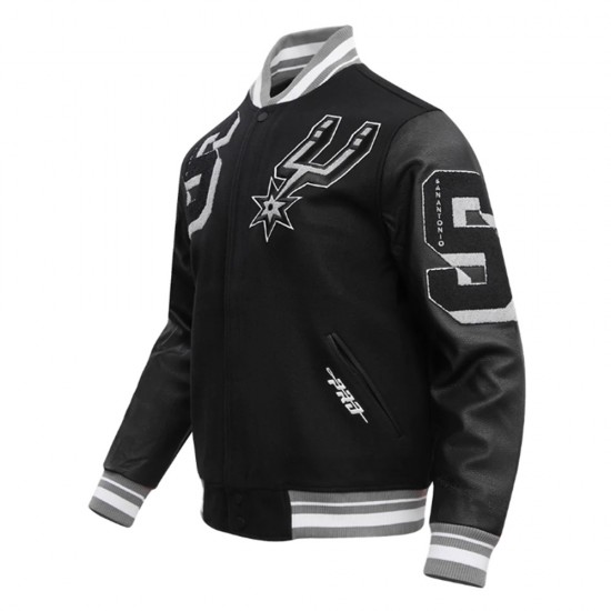 San Antonio Spurs Mashup Classic Rib Varsity Jacket