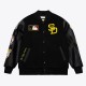 San Diego Padres Black Out Vintage Logo Varsity Jacket