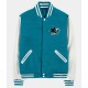 San Jose Sharks Teal and White Varsity Jacket