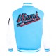 Script Tail Miami Marlins Classic Rib Varsity Jacket