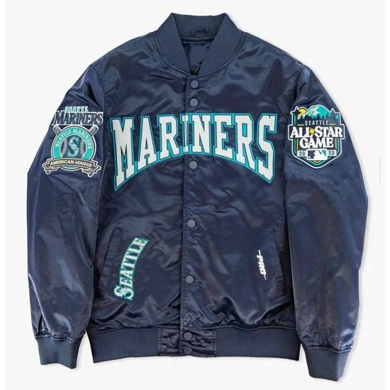 Seattle Mariners Crest Satin Jacket