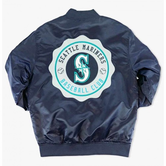 Seattle Mariners Crest Satin Jacket