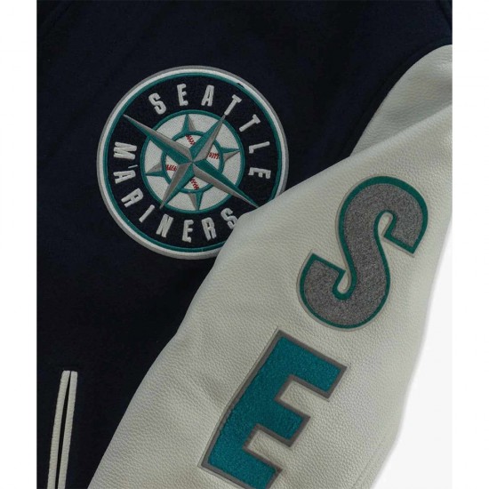 Seattle Mariners Script Tail Varsity Jacket