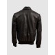 Sheep Leather Black  Bomber Jacket