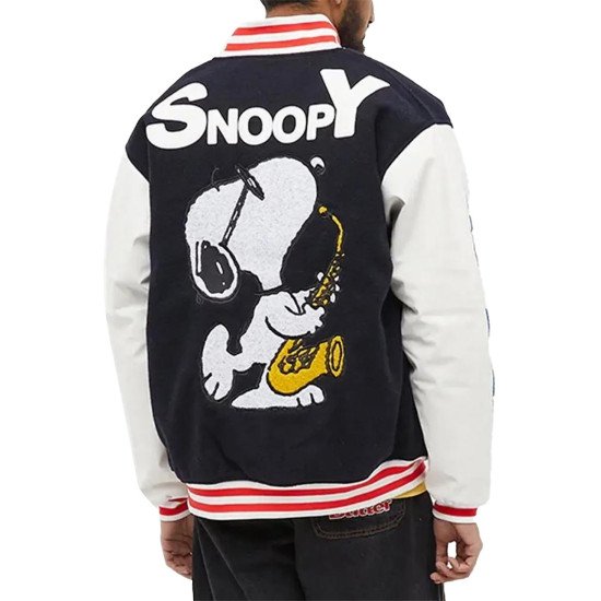 Snoopy Butter Letterman Jacket