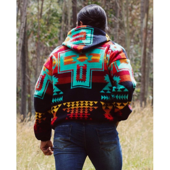 Southwestern Wool Jacket Native American Style