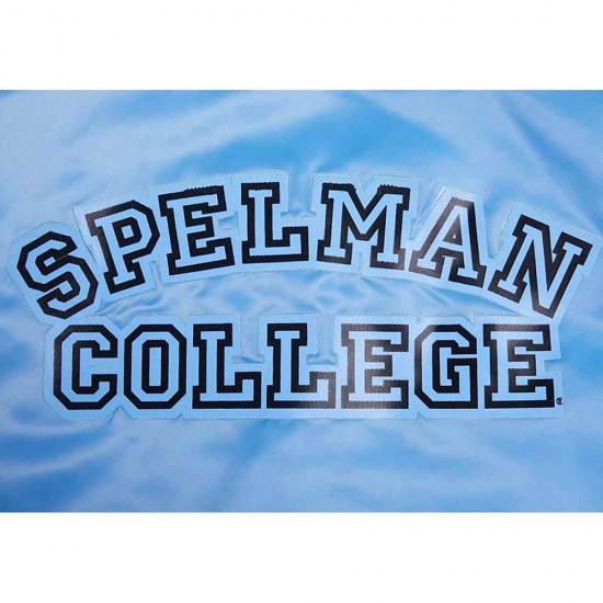 Spelman College Classic Rib Blue Satin Jacket