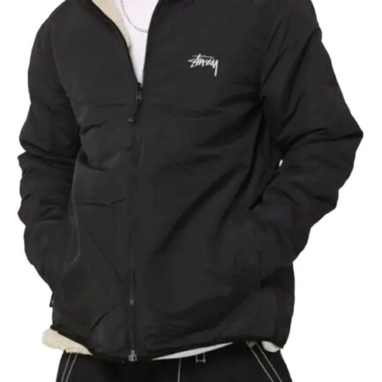 Stussy 8 Ball Sherpa Reversible Fleece Jacket