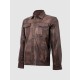 Summer Jacket - Brown Leather Shirt