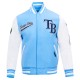 Tampa Bay Rays Script Light Blue Varsity Jacket