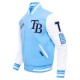 Tampa Bay Rays Script Light Blue Varsity Jacket