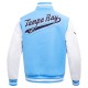 Tampa Bay Rays Script Light Blue Varsity Jacket