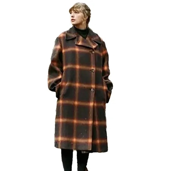 Taylor Swift Evermore Checked Coat