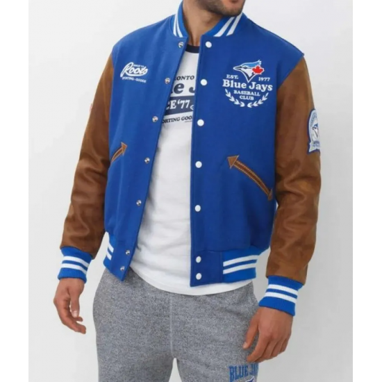 Toronto  Jays Blue Letterman Varsity  Jacket