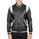 Teddy Black Varsity Leather Jacket