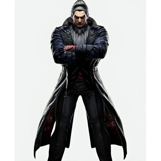 Tekken 8 Kazuya Mishima Real Leather Coat