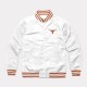 Texas Longhorns White Varsity Satin Jacket