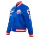 Texas Rangers Retro Classic Rib Royal Satin Jacket