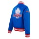 Texas Rangers Retro Classic Rib Royal Satin Jacket