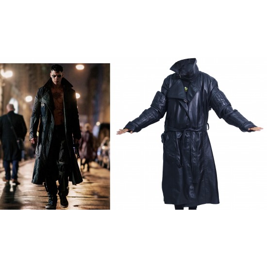 The Crow Bill Skarsgard Black Leather Coat