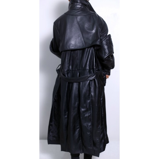 The Crow Bill Skarsgard Black Leather Coat