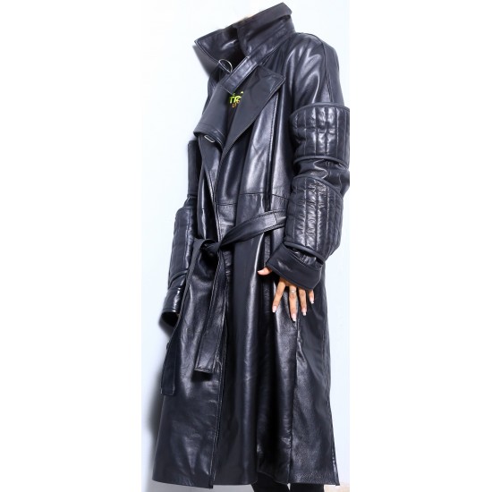 The Crow Bill Skarsgard Black Leather Coat