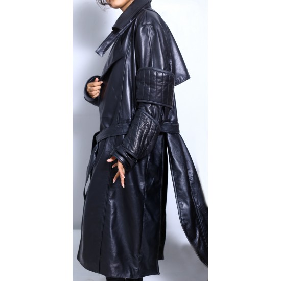 The Crow Bill Skarsgard Black Leather Coat