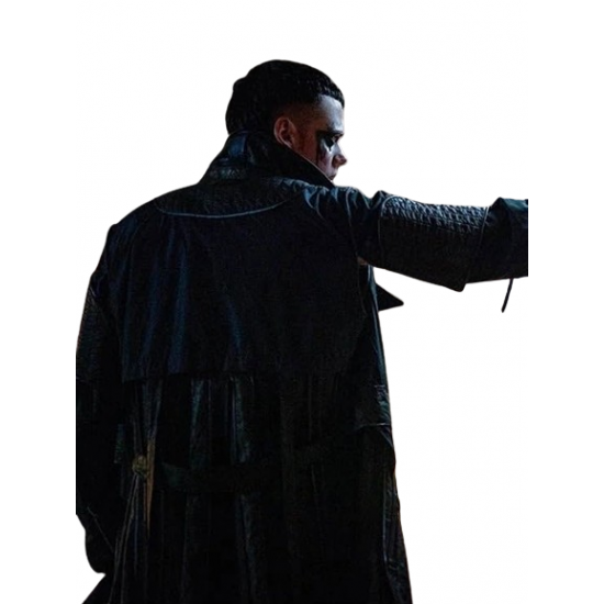 The Crow Bill Skarsgard Black Leather Coat