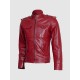 Top-Grade Men's Burgundy Leather Jacket