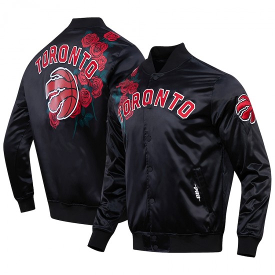 Toronto Raptors Roses Satin Full-Snap Jacket