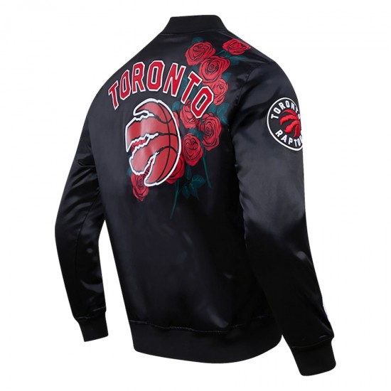 Toronto Raptors Roses Satin Full-Snap Jacket