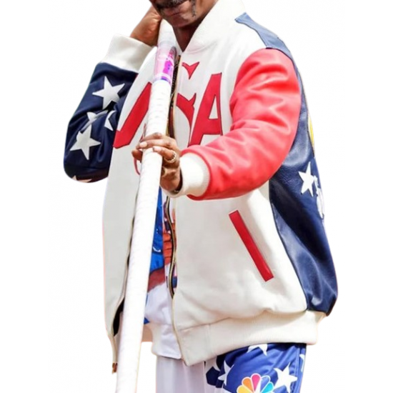 U.S. 2024 Olympic Snoop Dogg Leather Jacket