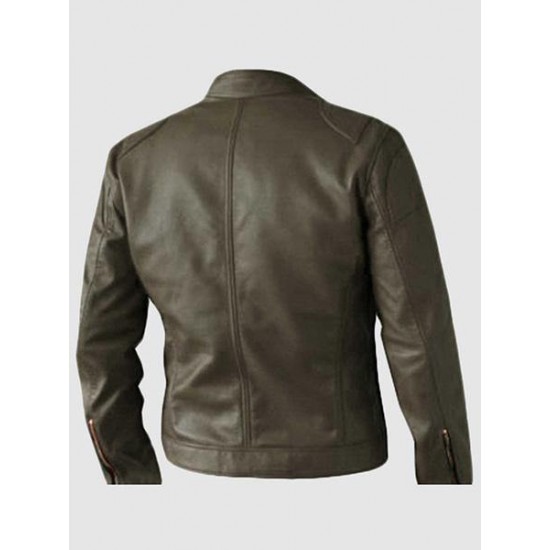 Unique Elegant Brown Leather Jacket