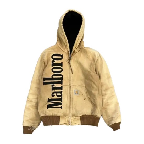 Unisex Carhartt Marlboro Hooded Denim Jacket