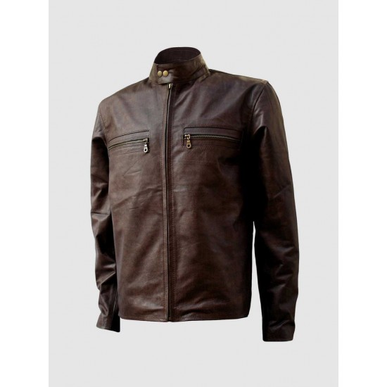 Vintage Brown Leather Jacket