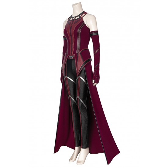 Wandavision 2021 Scarlet Witch Cosplay Costume Cloak Crown Outifit