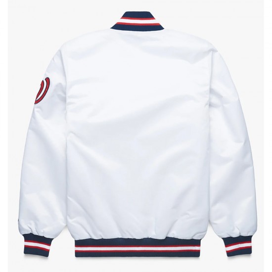 Washington Nationals Classic White Satin Jacket