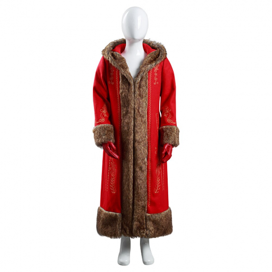 Women Christmas Movie Santa Claus Cosplay Costume Outfit Red Coat