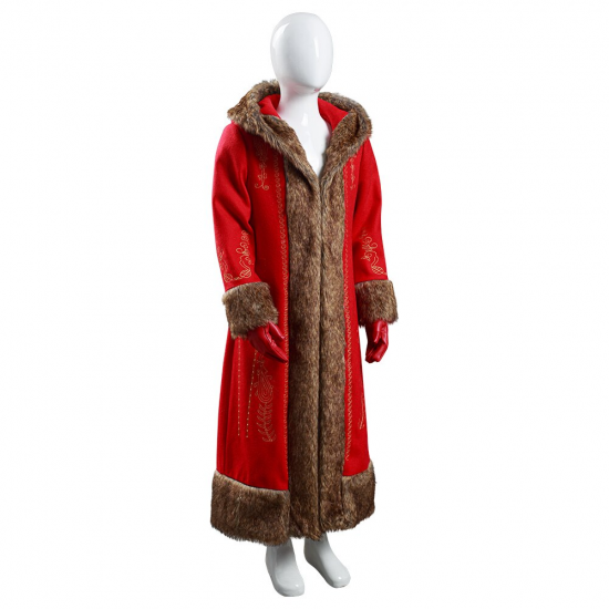 Women Christmas Movie Santa Claus Cosplay Costume Outfit Red Coat