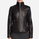 Women Victoria Black Leather Biker Jacket