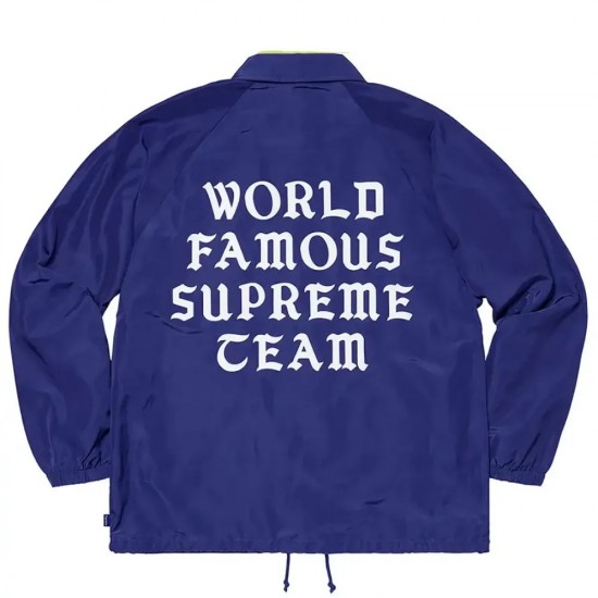 World Famous Supreme Team Blue Bomber Satin Jacket